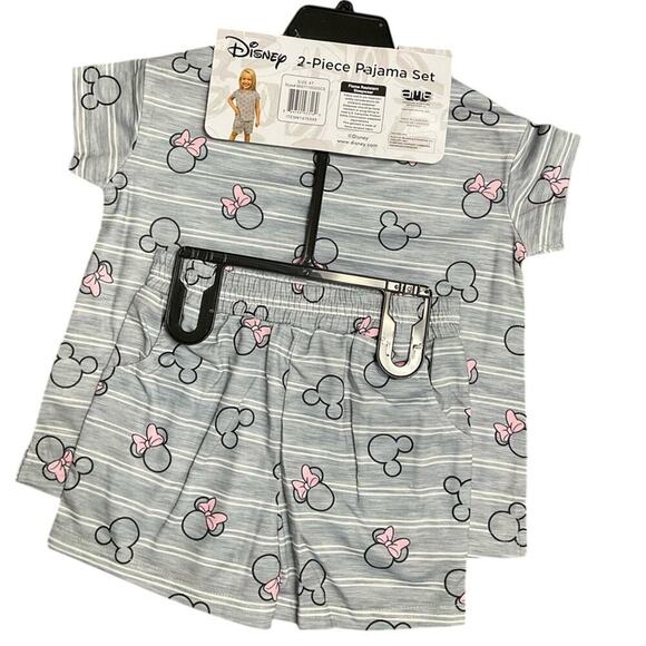 Disney Girl’s Pajamas Sleepwear Gray 2 Piece Set Size 4T NWT - Picture 3 of 7
